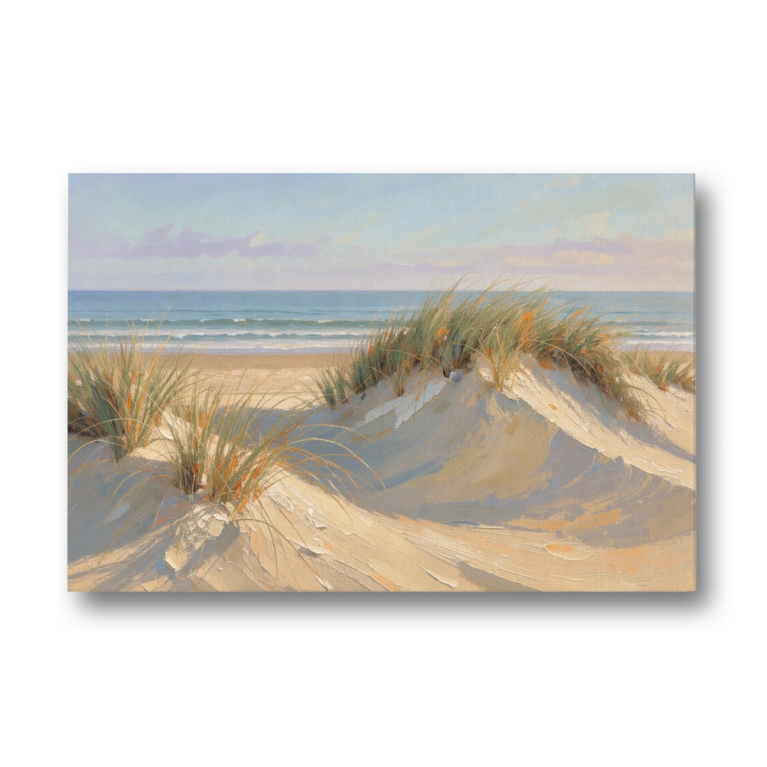 Coastal Paintings of Sea Grass Dunes - Canvas Wall Art - Front