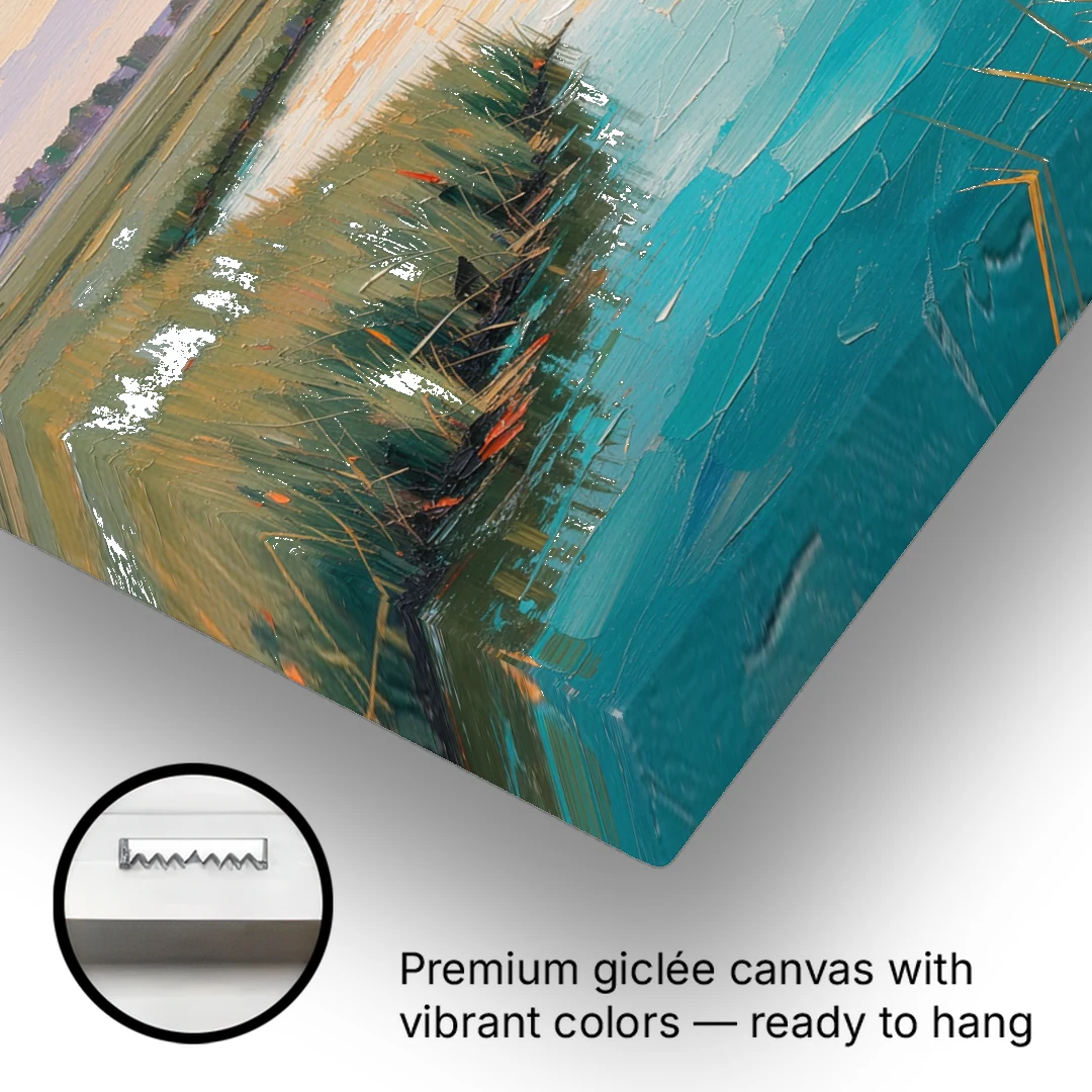 Coastal Salt Marsh at Sunrise for a Big Wall - Canvas Wall Art - Gallery Wrap Corner