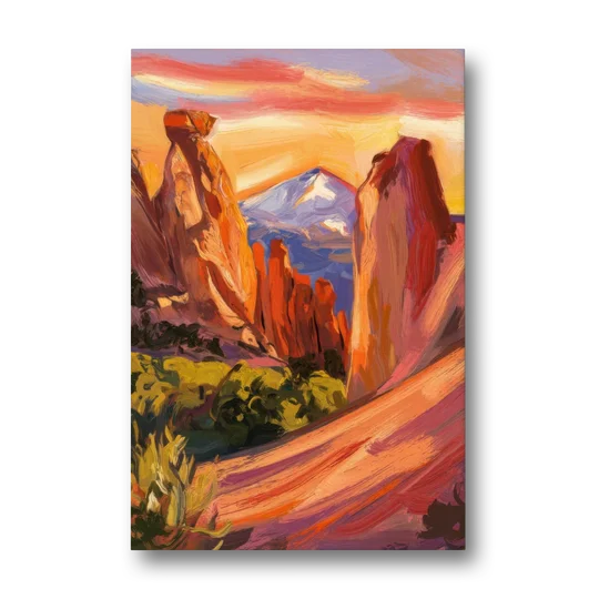 Colorado Springs Mountain View - Canvas Wall Art - Front