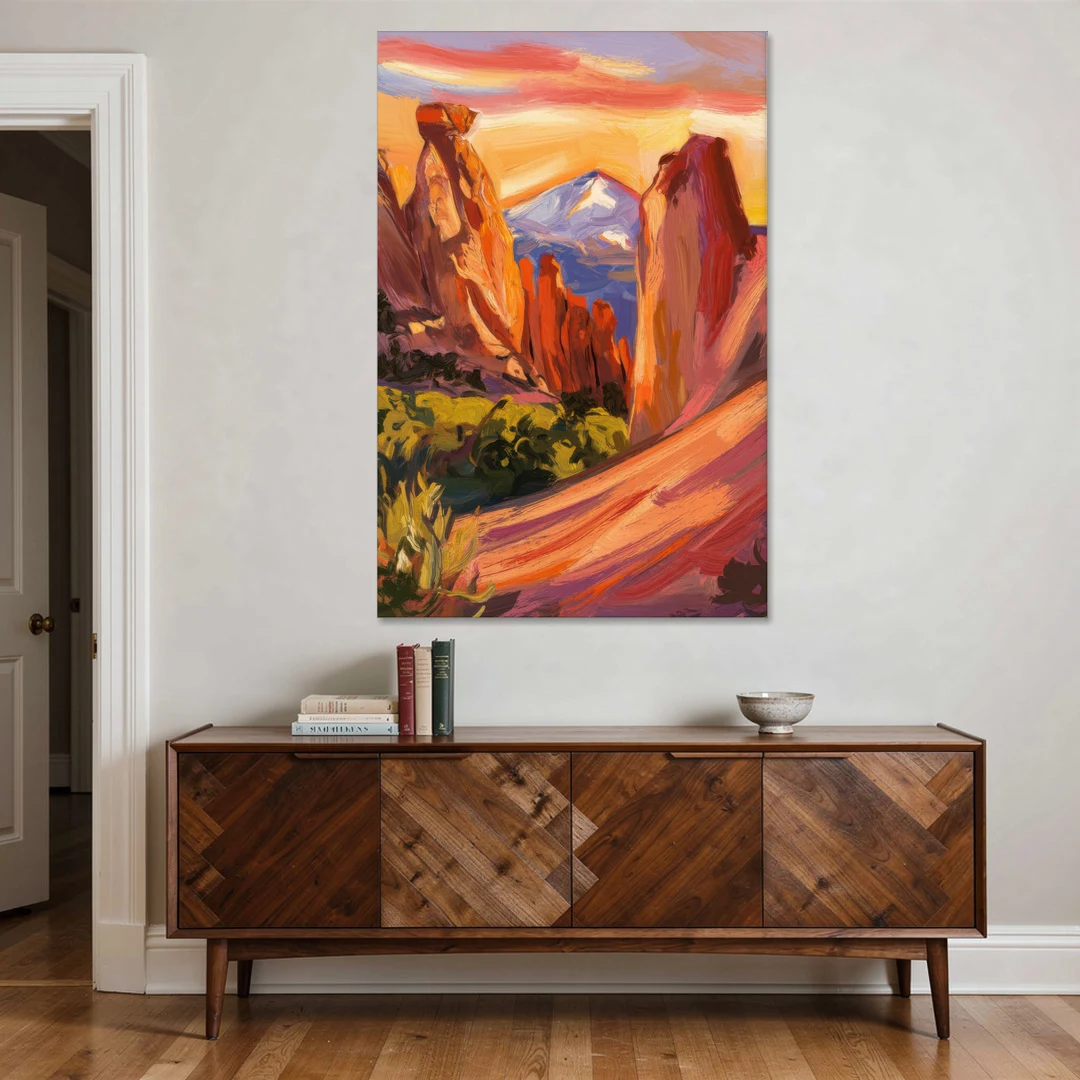 Colorado Springs Mountain View - Canvas Wall Art - Coffee Table - 40x60
