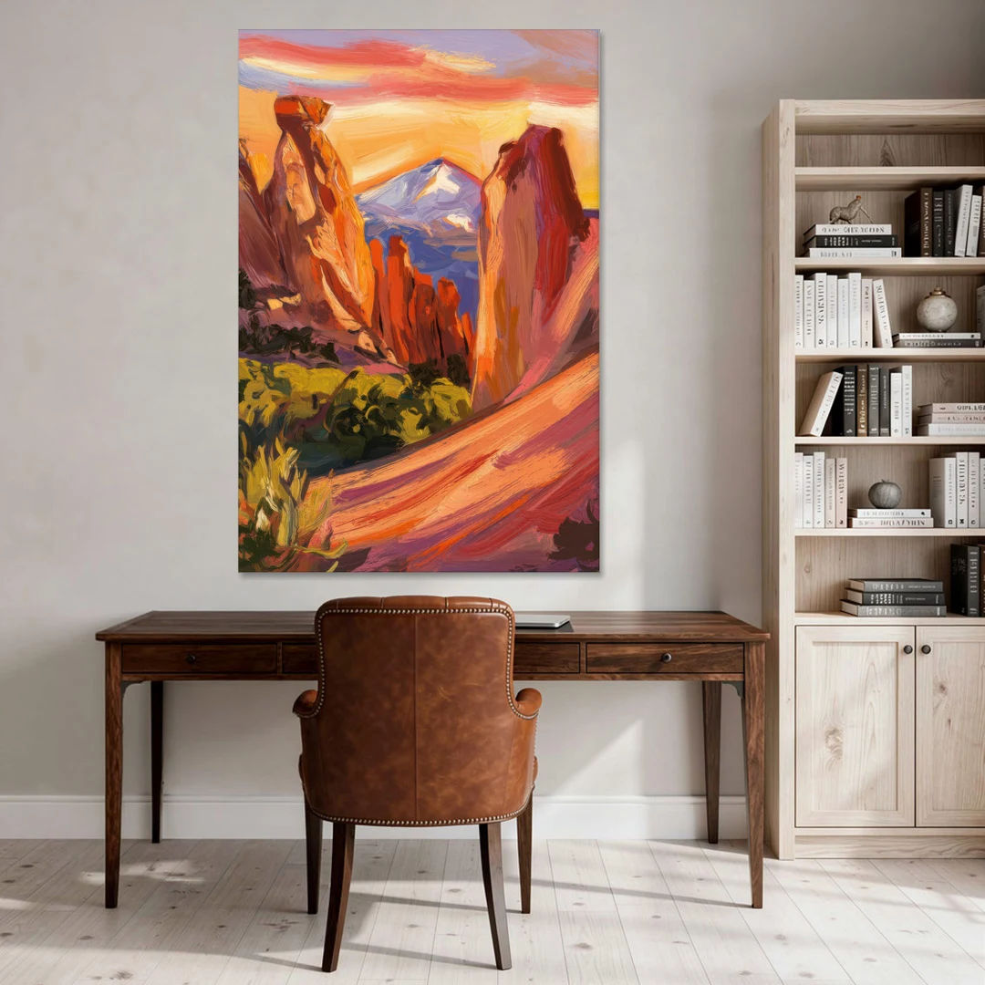 Colorado Springs Mountain View - Canvas Wall Art - Office - 40x60