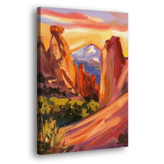 Colorado Springs Mountain View - Canvas Wall Art - Side