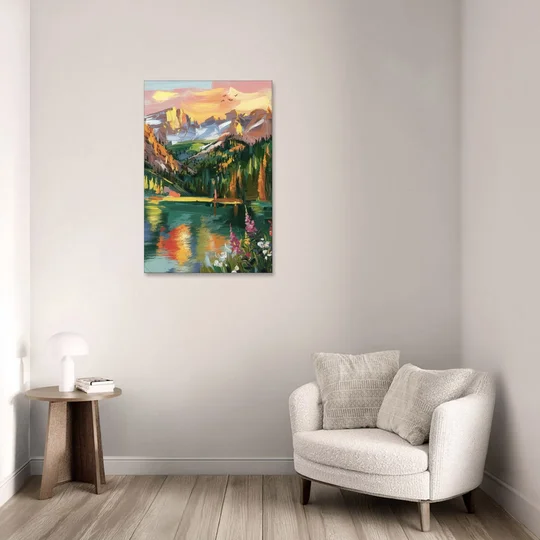 Colorado Springs Rocky Mountain Beauty - Canvas Wall Art - Sofa - 24x36