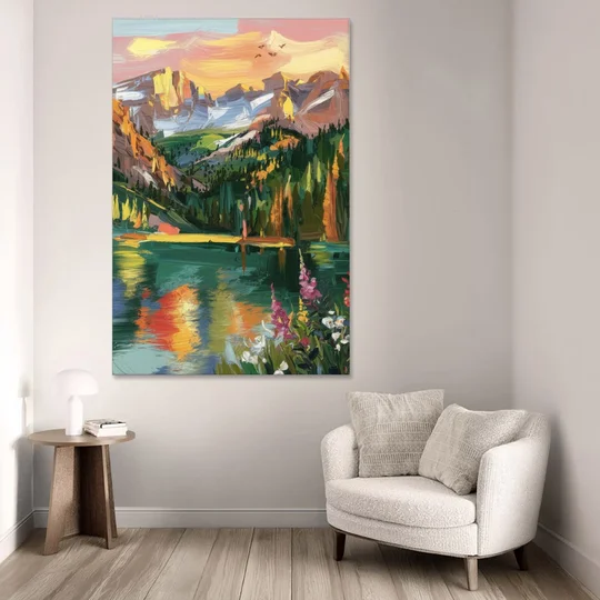 Colorado Springs Rocky Mountain Beauty - Canvas Wall Art - Sofa - 40x60
