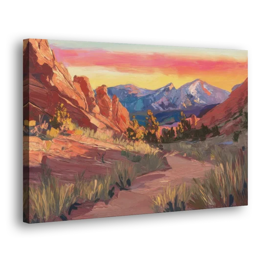 Colorado Springs Scenic Trails - Canvas Wall Art - Side