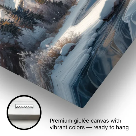 Colorado Springs Winter Wonderland - Canvas Wall Art - Gallery Wrap Corner