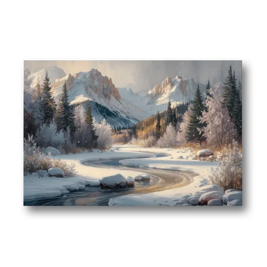 Colorado Springs Winter Wonderland - Canvas Wall Art - Front