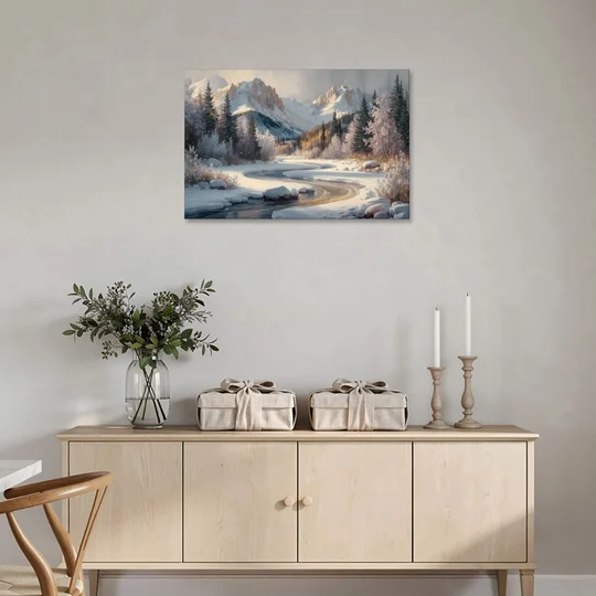 Colorado Springs Winter Wonderland - Canvas Wall Art - Coffee Table - 36x24