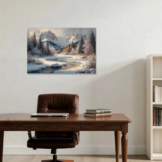 Colorado Springs Winter Wonderland - Canvas Wall Art - Office - 36x24