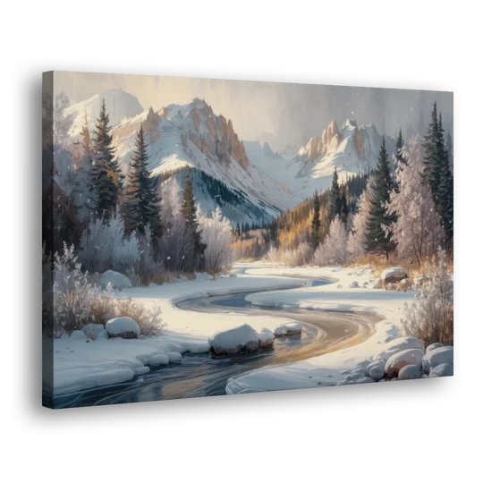 Colorado Springs Winter Wonderland - Canvas Wall Art - Side