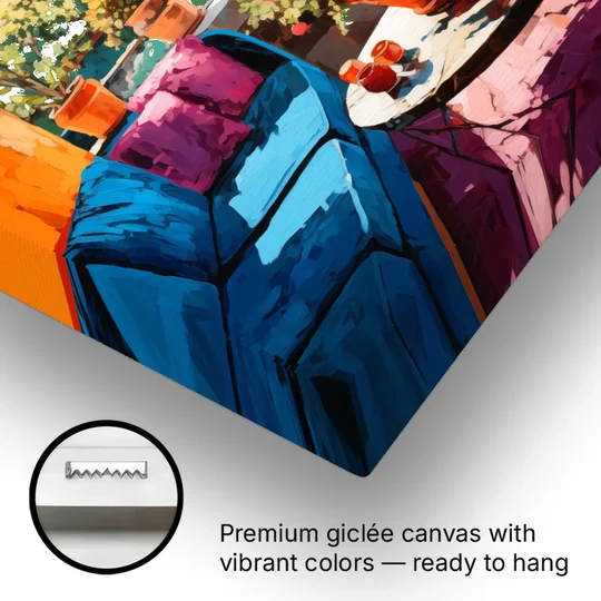 Colosseum Painting Through a Roman Arch - Canvas Wall Art - Gallery Wrap Corner
