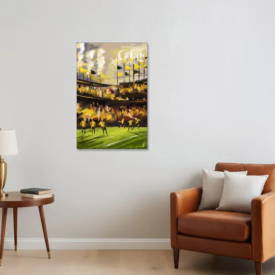 Columbus Crew Soccer Spirit - Canvas Wall Art - Sofa - 24x36