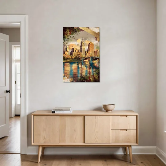 Columbus Historic Landmarks - Canvas Wall Art - Coffee Table - 24x36