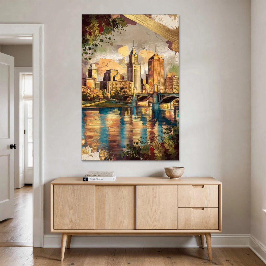 Columbus Historic Landmarks - Canvas Wall Art - Coffee Table - 40x60