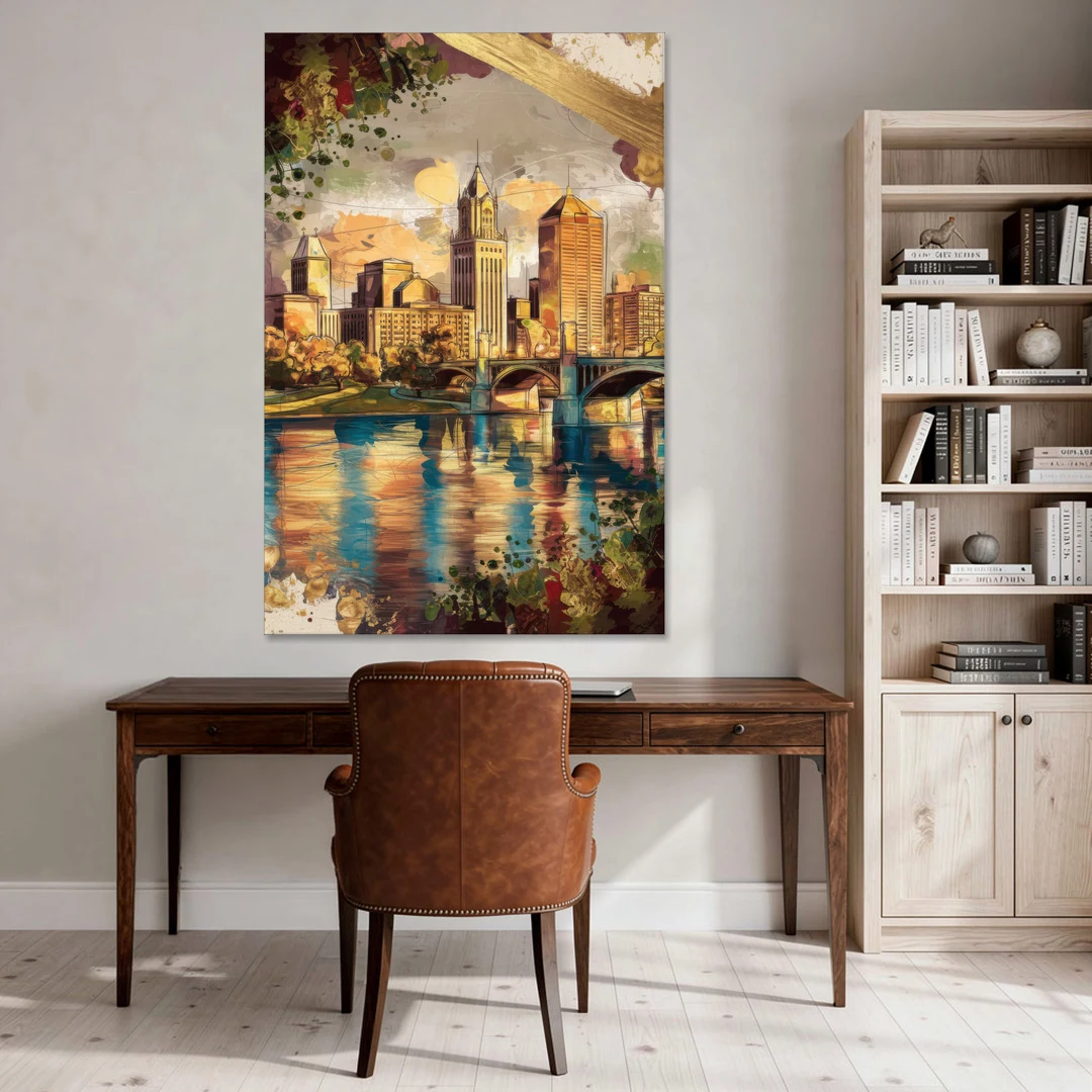 Columbus Historic Landmarks - Canvas Wall Art - Office - 40x60