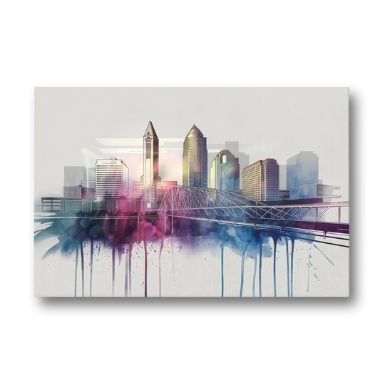Columbus Ohio Skyline - Canvas Wall Art - Front