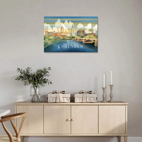 Columbus Urban Charm - Canvas Wall Art - Coffee Table - 36x24