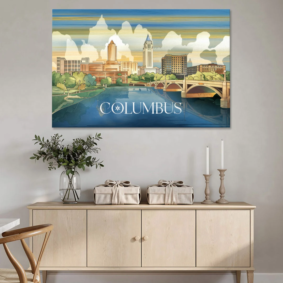 Columbus Urban Charm - Canvas Wall Art - Coffee Table - 60x40