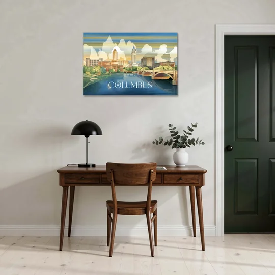 Columbus Urban Charm - Canvas Wall Art - Office - 36x24
