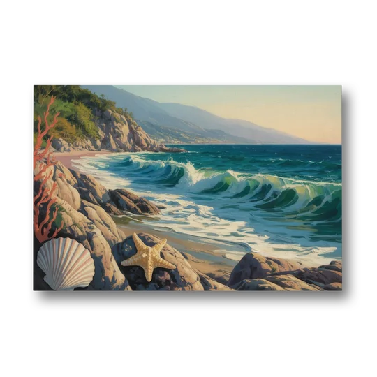 Conchas Chinas Coastline - Canvas Wall Art - Front