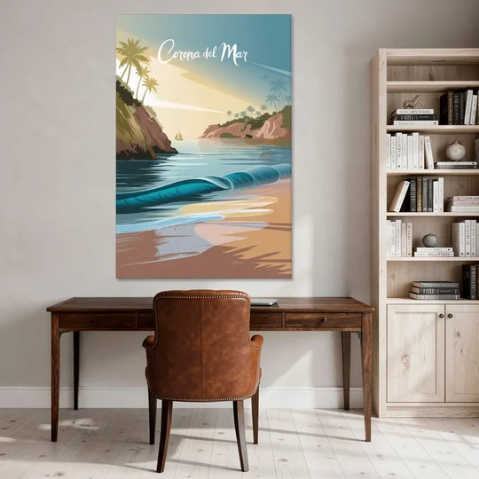 Corona Beach Vibes - Canvas Wall Art - Office - 40x60