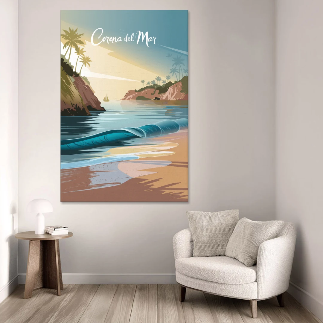Corona Beach Vibes - Canvas Wall Art - Sofa - 40x60