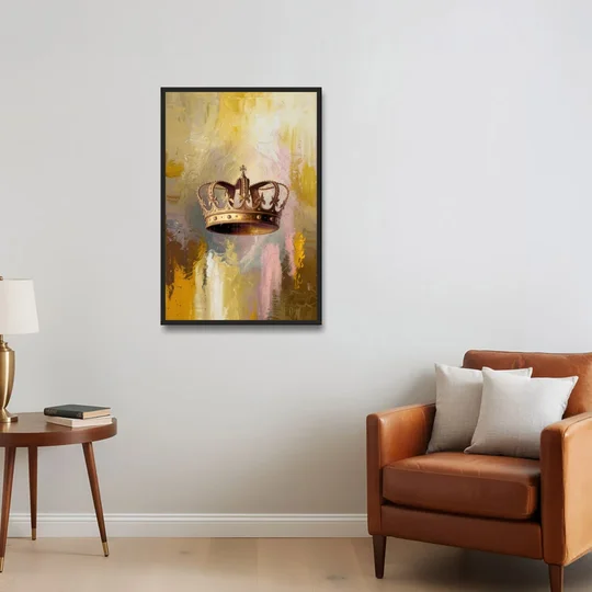 Corona Golden Hour - Black Framed Canvas Wall Art - Sofa - 24x36