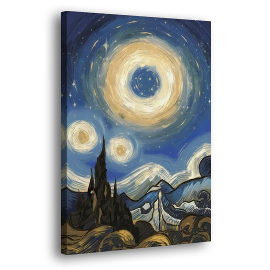 Corona Nightscape Glow - Canvas Wall Art - Side