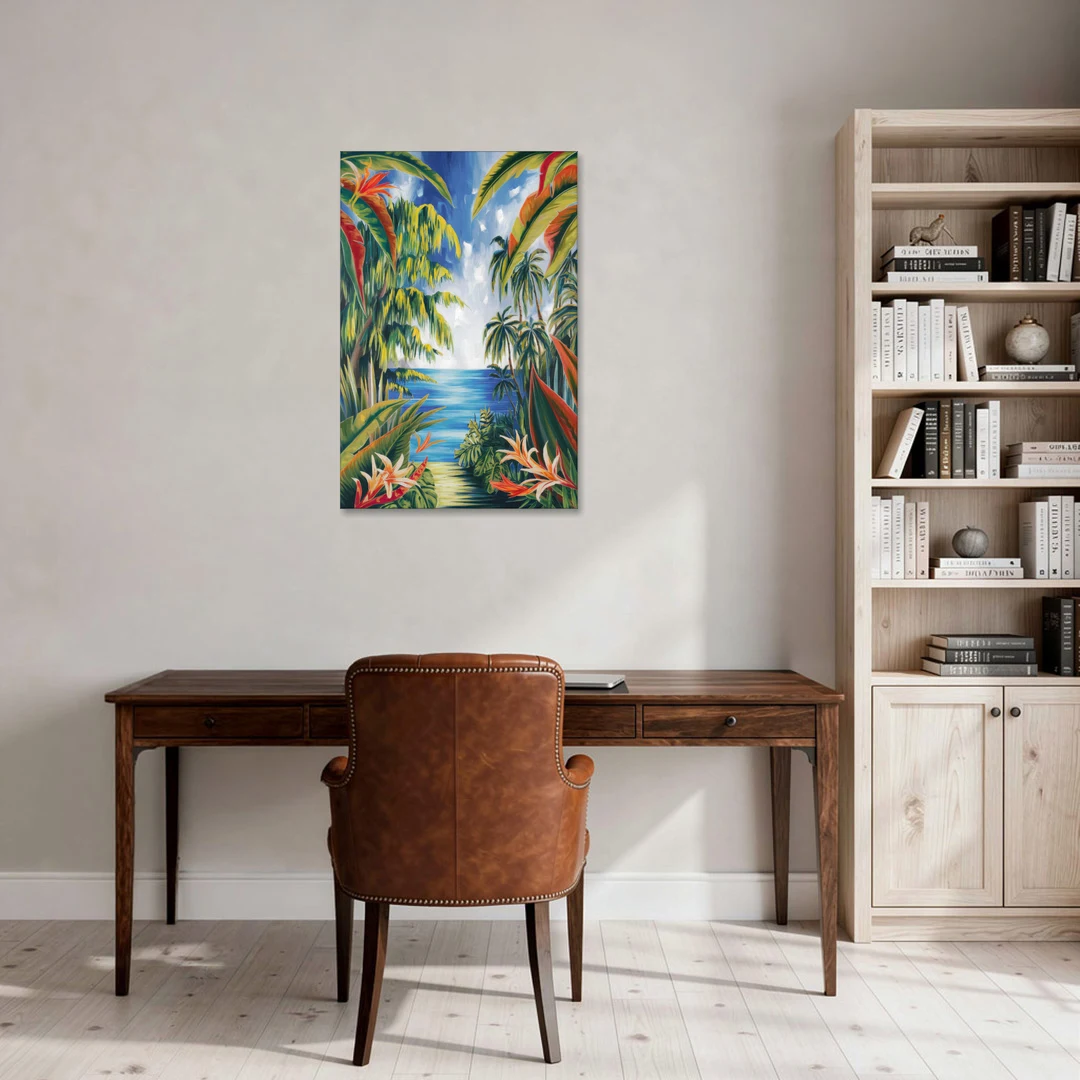 Corona Palm Tree Paradise - Canvas Wall Art - Office - 24x36