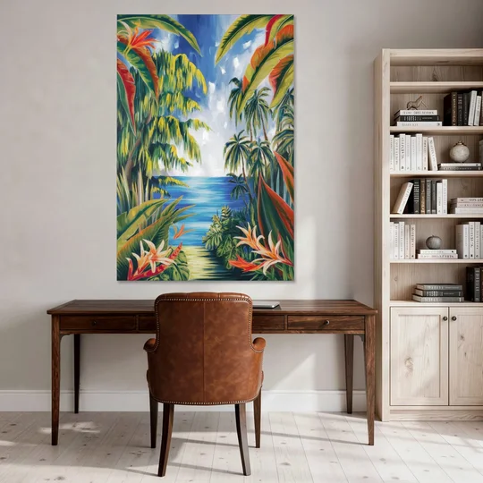 Corona Palm Tree Paradise - Canvas Wall Art - Office - 40x60