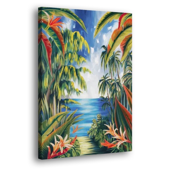 Corona Palm Tree Paradise - Canvas Wall Art - Side