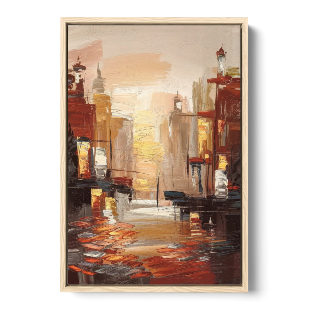 Corona Serene Landscape - Oak Framed Canvas Wall Art - Front