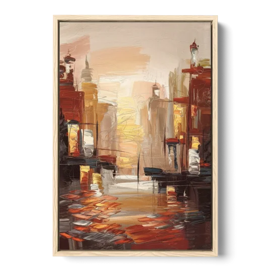 Corona Serene Landscape - Oak Framed Canvas Wall Art - Front
