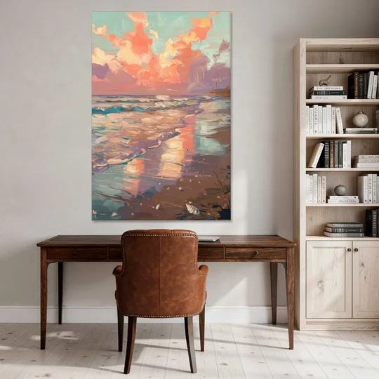 Corpus Christi Coastal Sunrise - Canvas Wall Art - Office - 40x60