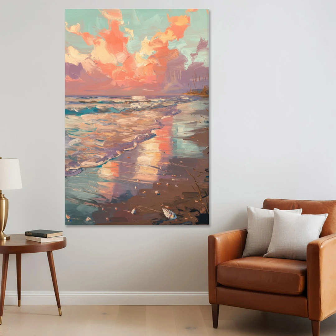 Corpus Christi Coastal Sunrise - Canvas Wall Art - Sofa - 40x60