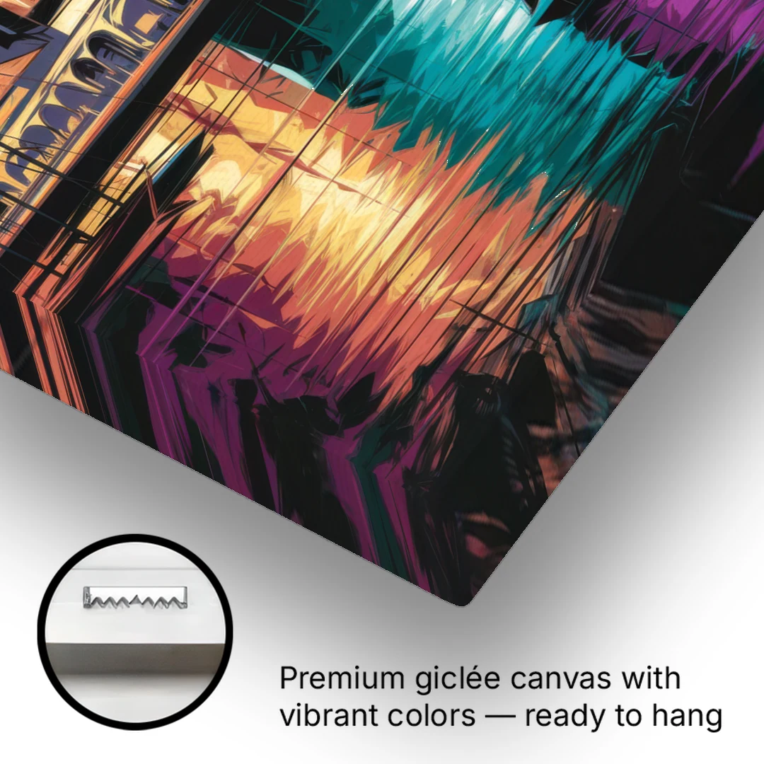 Corpus Christi Downtown Scene - Canvas Wall Art - Gallery Wrap Corner