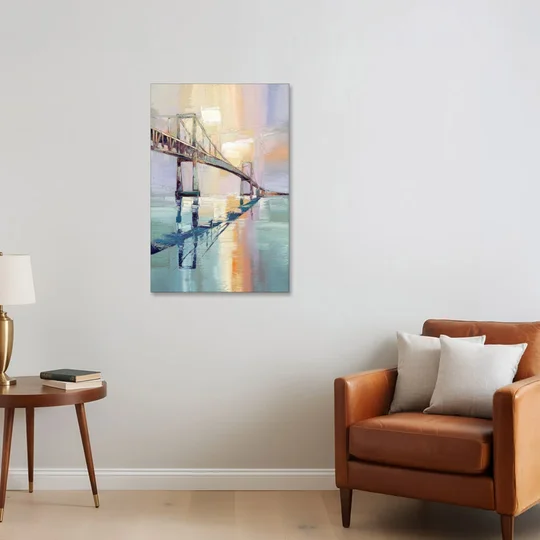 Corpus Christi Harbor Bridge - Canvas Wall Art - Sofa - 24x36