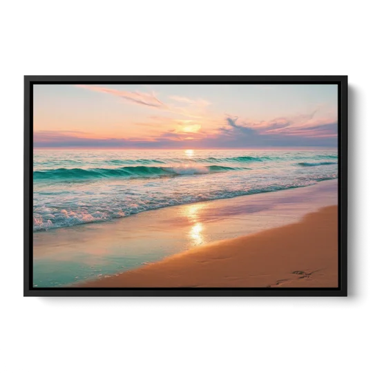 Corpus Christi Padre Island - Black Framed Canvas Wall Art - Front