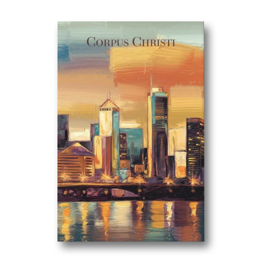 Corpus Christi Skyline View - Canvas Wall Art - Front