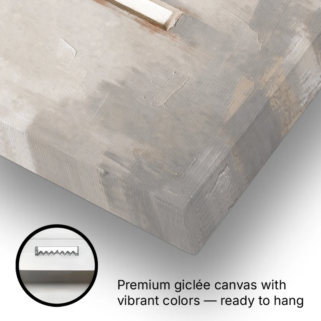 Cross Canvas Painting of Light Through Plaster - Canvas Wall Art - Gallery Wrap Corner