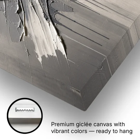 Crossed Black and White Knife Strokes for the Executive Office - Canvas Wall Art - Gallery Wrap Corner