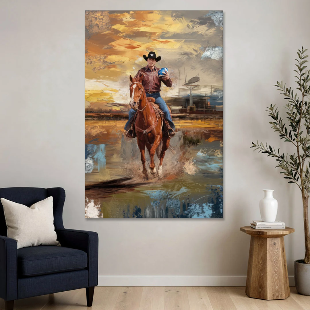 Dallas Cowboy Culture - Canvas Wall Art - Sofa - 40x60