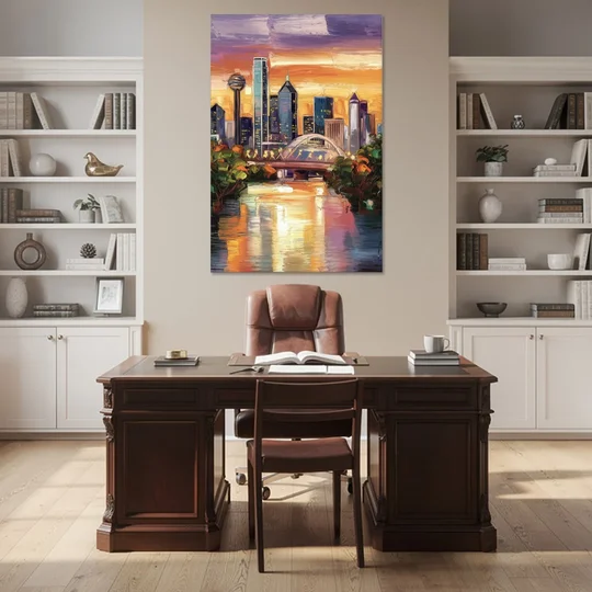 Dallas Cultural Heritage - Canvas Wall Art - Office - 40x60