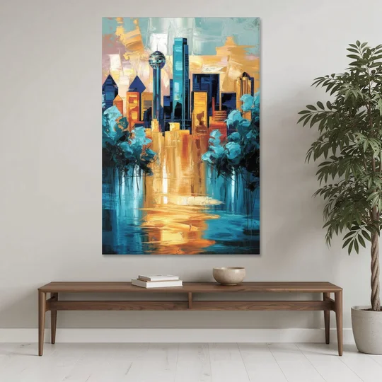 Dallas Historic Landmarks - Canvas Wall Art - Coffee Table - 40x60