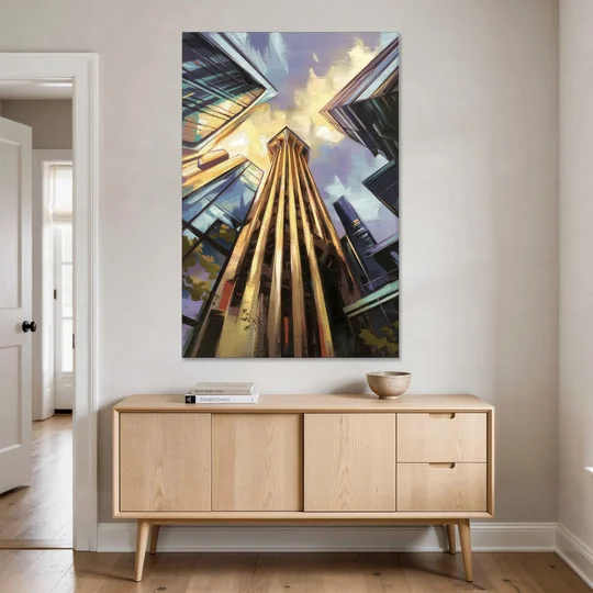 Dallas Modern Architecture - Canvas Wall Art - Coffee Table - 40x60