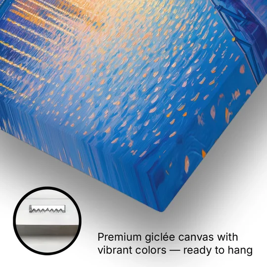 Danube Reflections - Canvas Wall Art - Gallery Wrap Corner