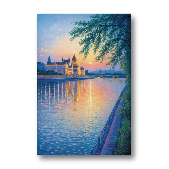 Danube Reflections - Canvas Wall Art - Front