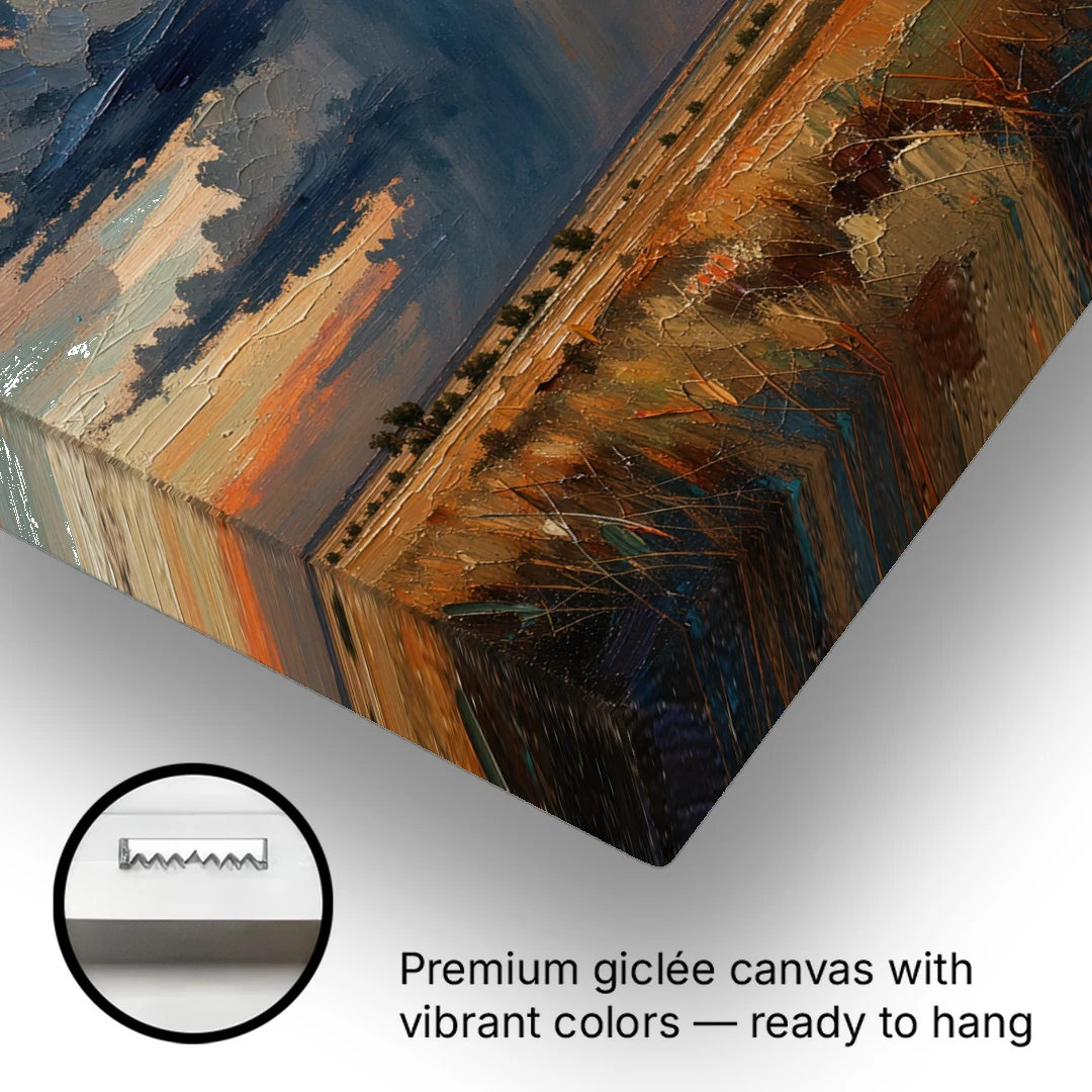 Dark Moody Prairie Thunderhead - Canvas Wall Art - Gallery Wrap Corner