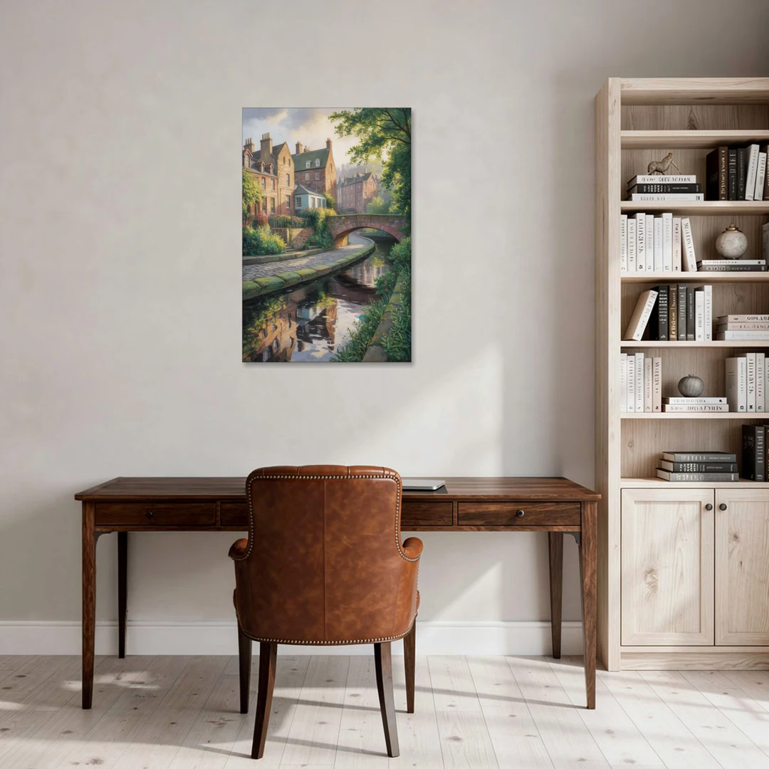 Dean Village Charm - Canvas Wall Art - Office - 24x36