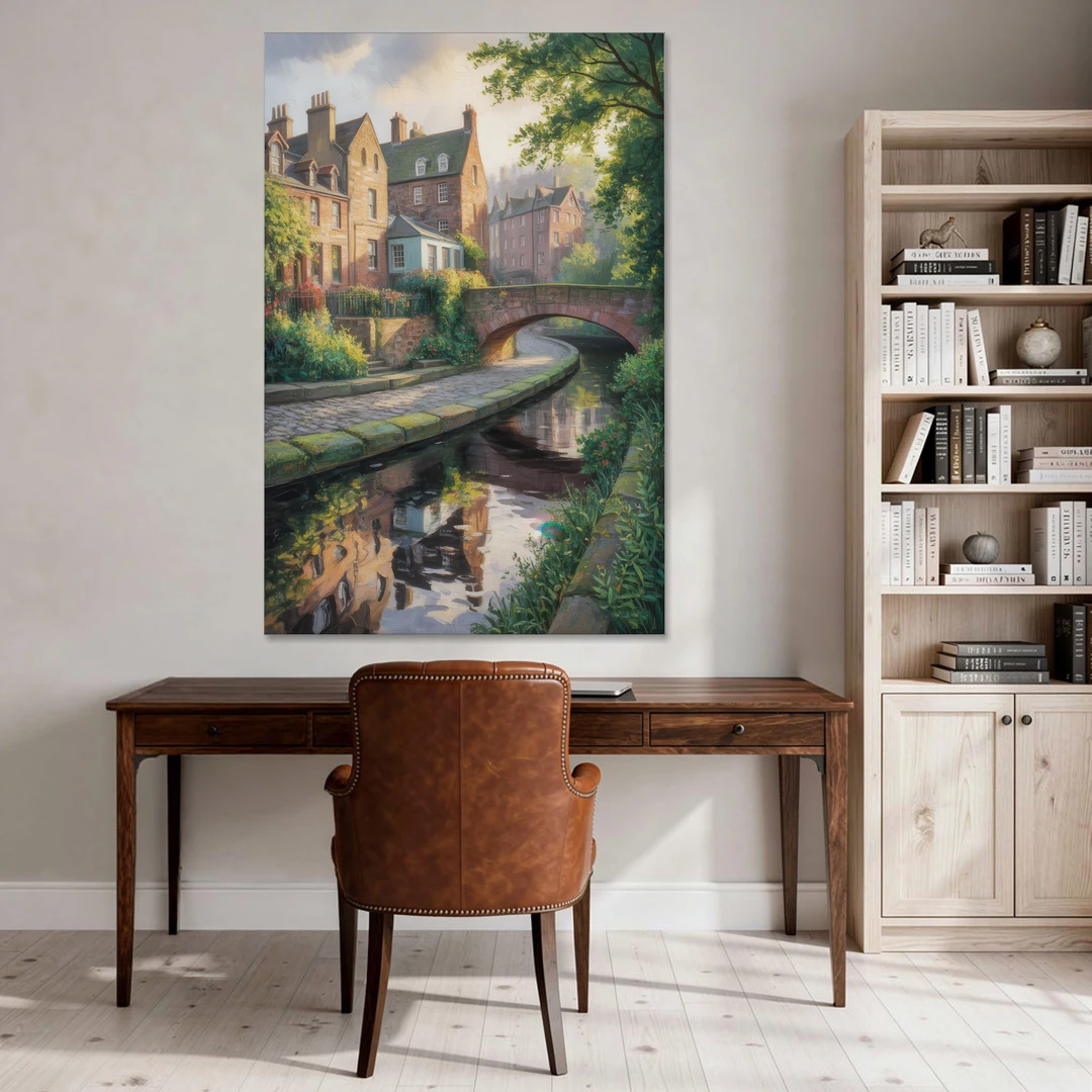Dean Village Charm - Canvas Wall Art - Office - 40x60